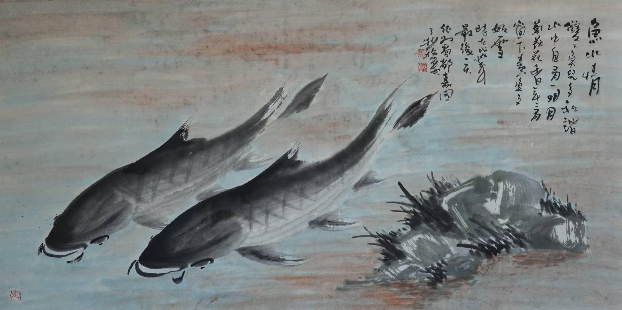 鱼水情·迎国庆—「朱海军书画作品展」在巩义偃月古城开展