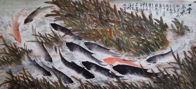 鱼水情·迎国庆—「朱海军书画作品展」在巩义偃月古城开展