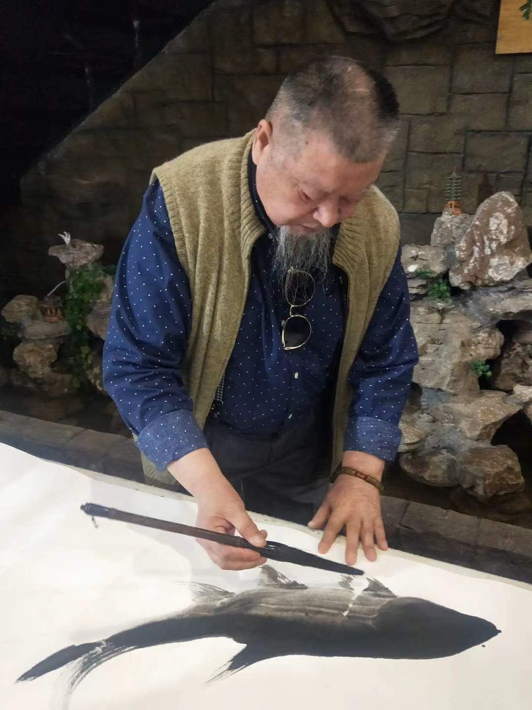 鱼水情·迎国庆—「朱海军书画作品展」在巩义偃月古城开展