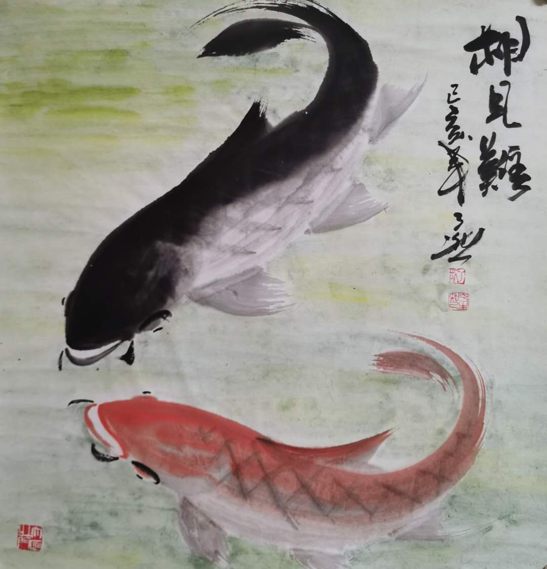 鱼水情·迎国庆—「朱海军书画作品展」在巩义偃月古城开展