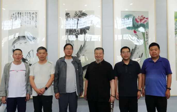 鱼水情·迎国庆—「朱海军书画作品展」在巩义偃月古城开展