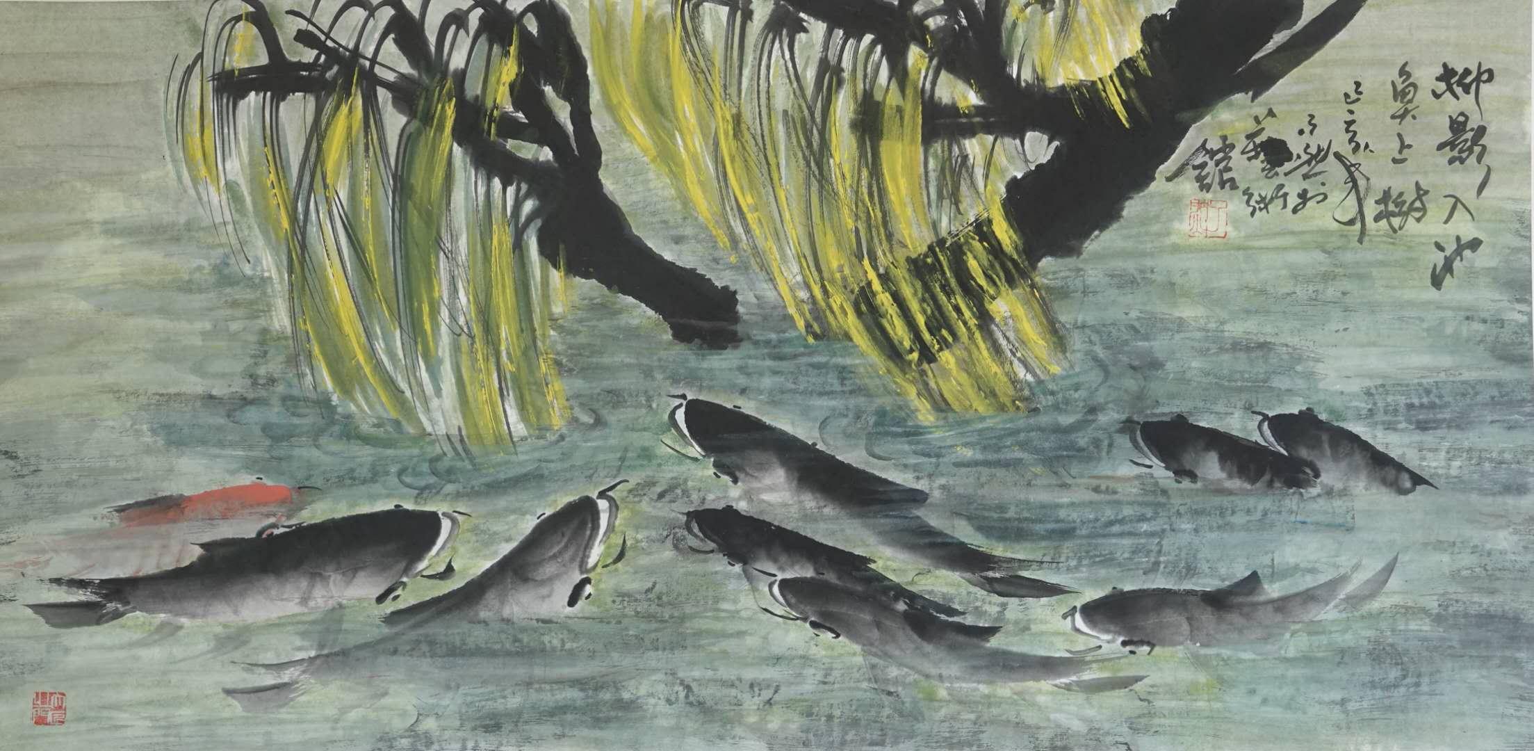 鱼水情·迎国庆—「朱海军书画作品展」在巩义偃月古城开展